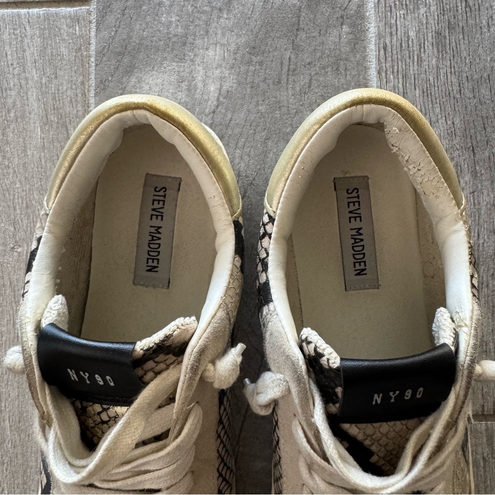 Steve Madden Snake Print Sneakers - Picture 4 of 10